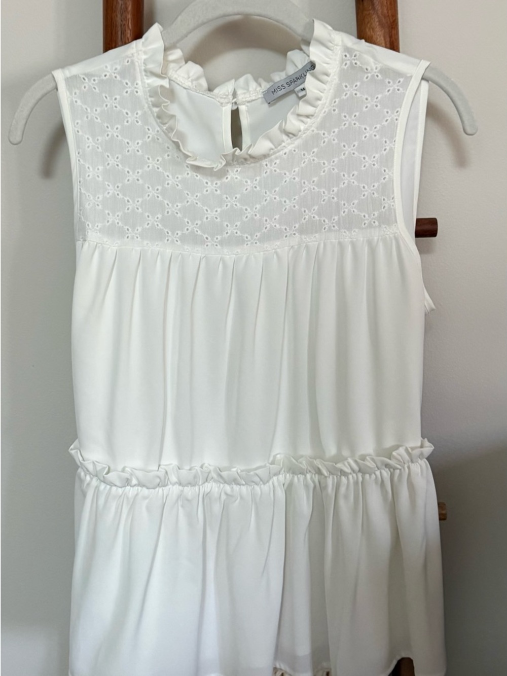 Sleeveless Ruffled Women's Top